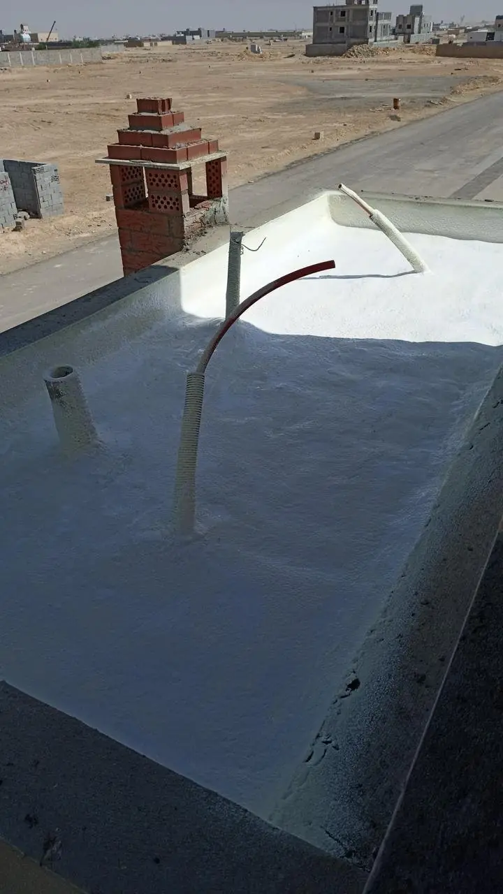 Liquid waterproofing detail around a roof pipe penetration
